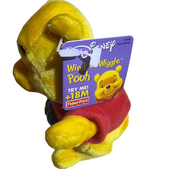 DISNEY Mattel Fisher Price VTG 2001 Wind Wiggle POOH Plush Front Wind Honey Pot - Picture 2 of 9